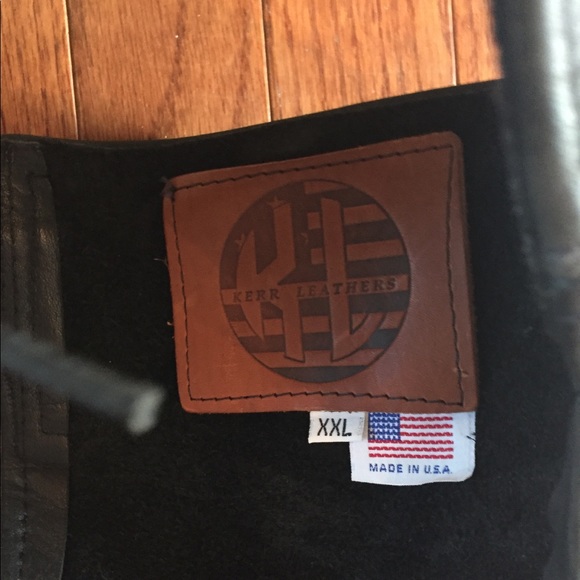 Kerr black leather XXL riding chaps - Picture 3 of 15